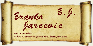 Branko Jarčević vizit kartica